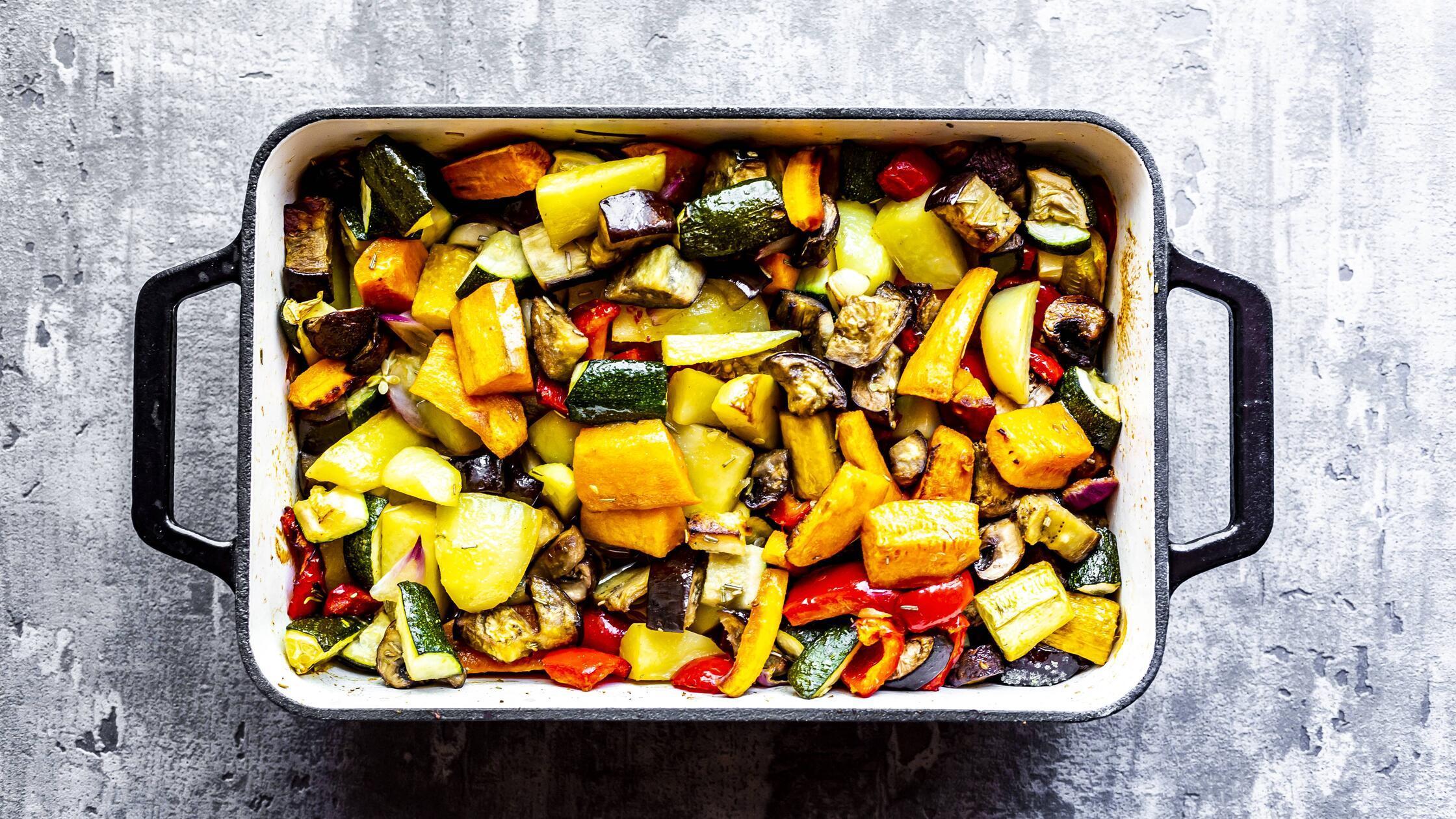 Oven vegetables zucchini aubergine potato carrot s