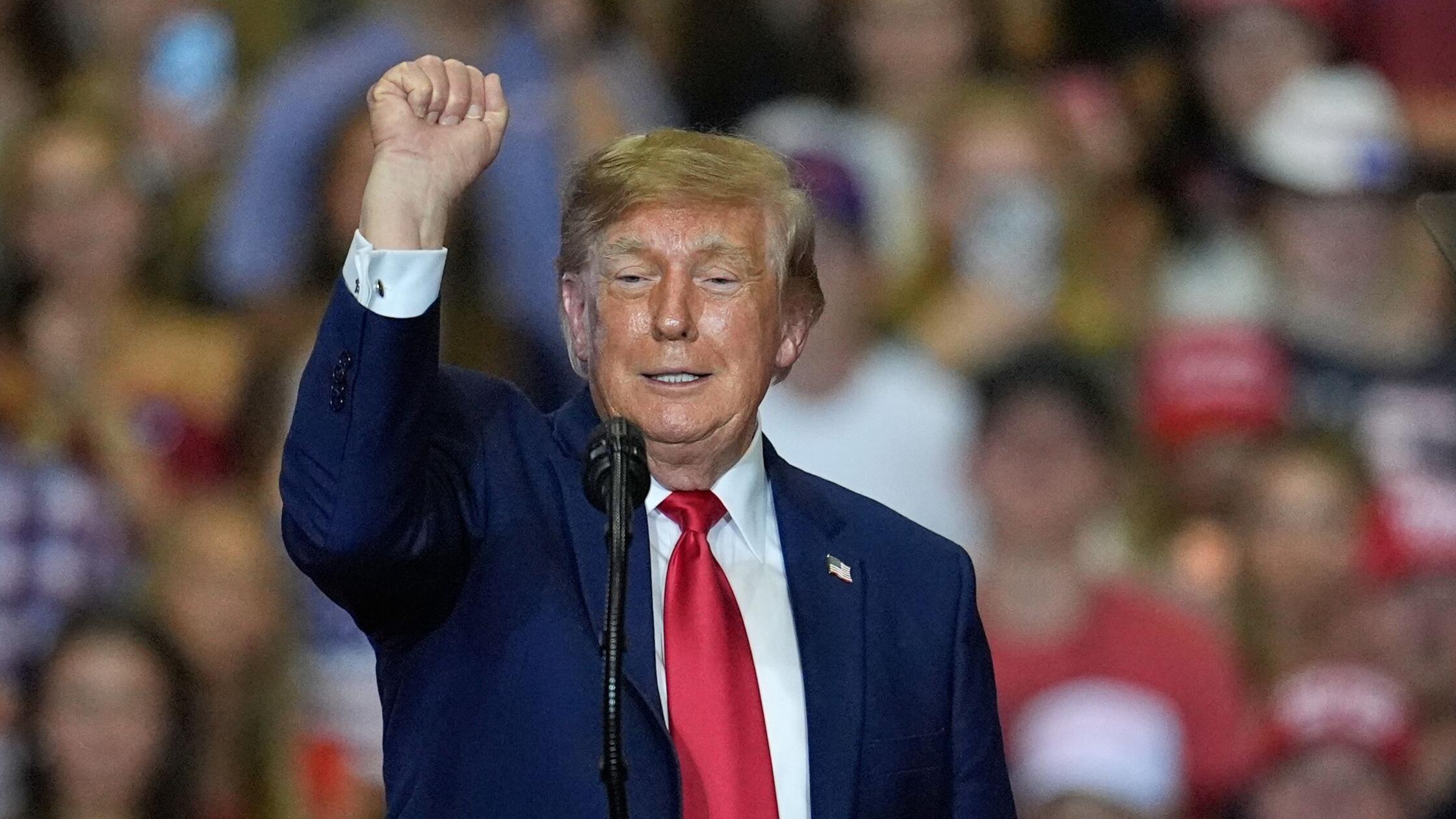 US-Präsident Donald Trump hält in Pendleton, South
