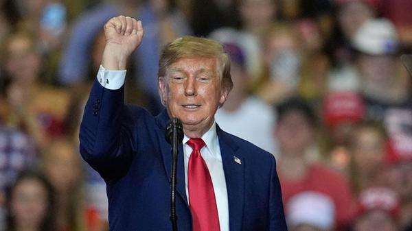 US-Präsident Donald Trump hält in Pendleton, South