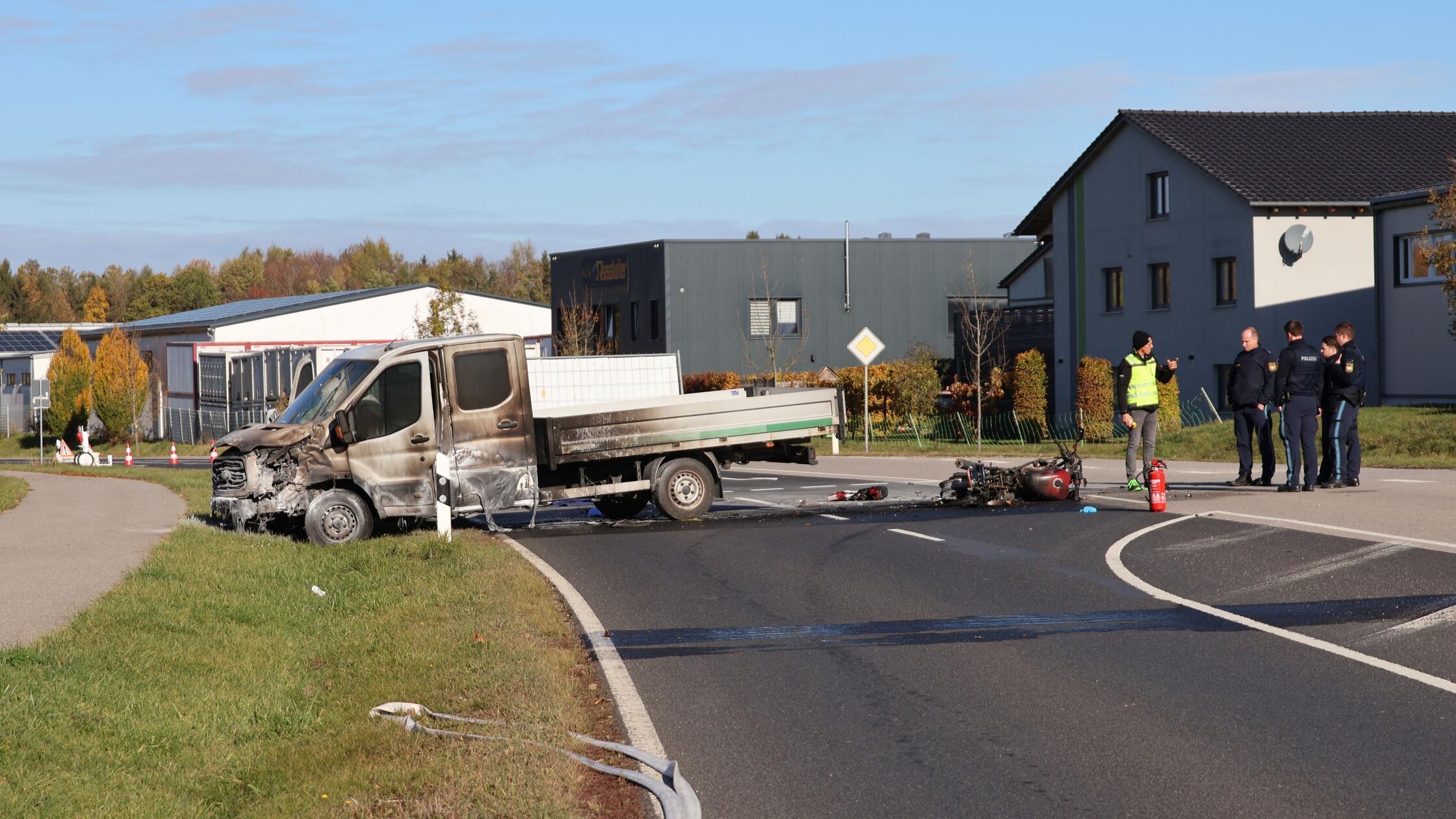 Motorcyclist, 20, dies in crash with van in Hemau