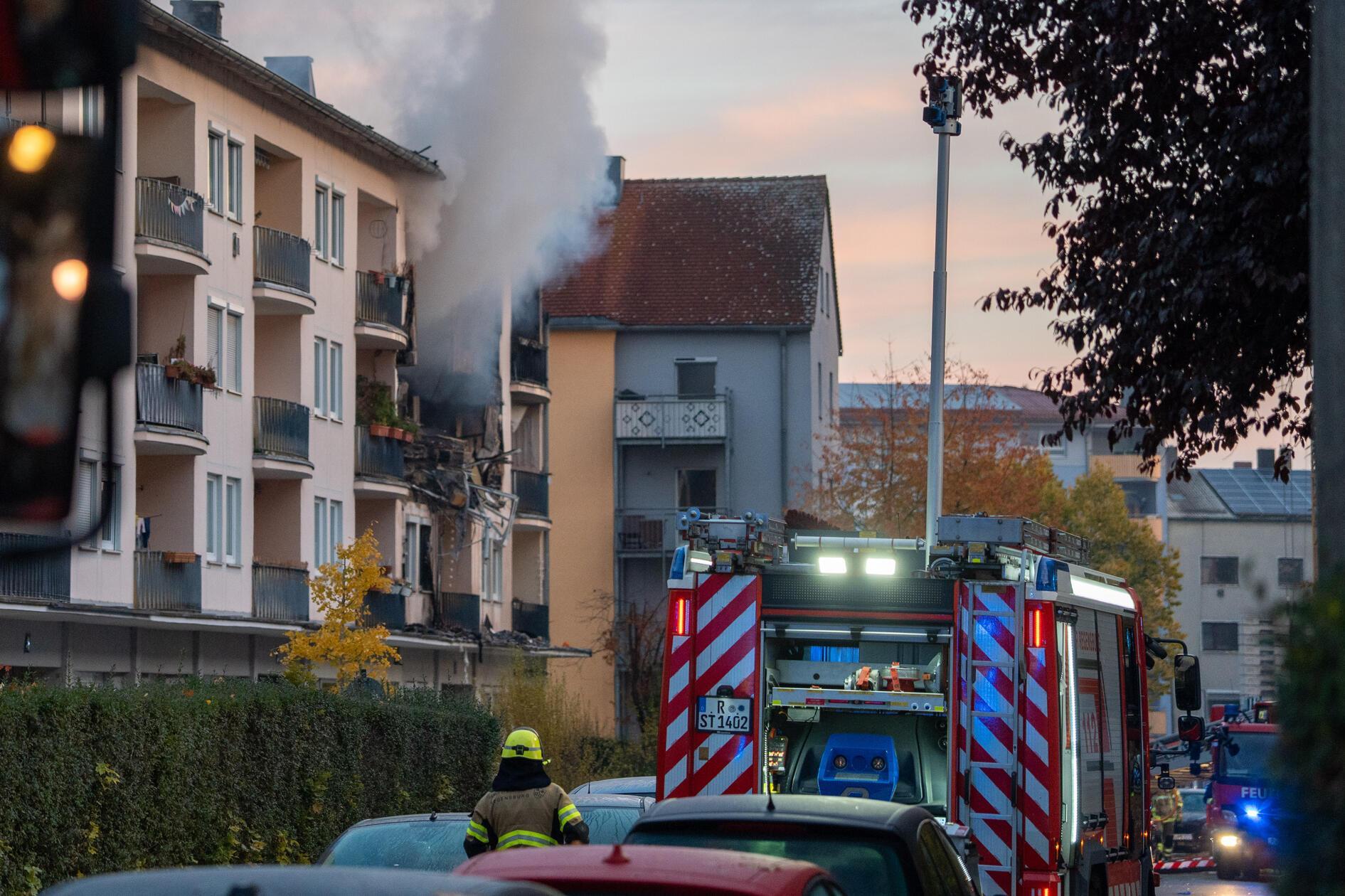 Das Gebäude stand nach dem Vorfall in Vollbrand.