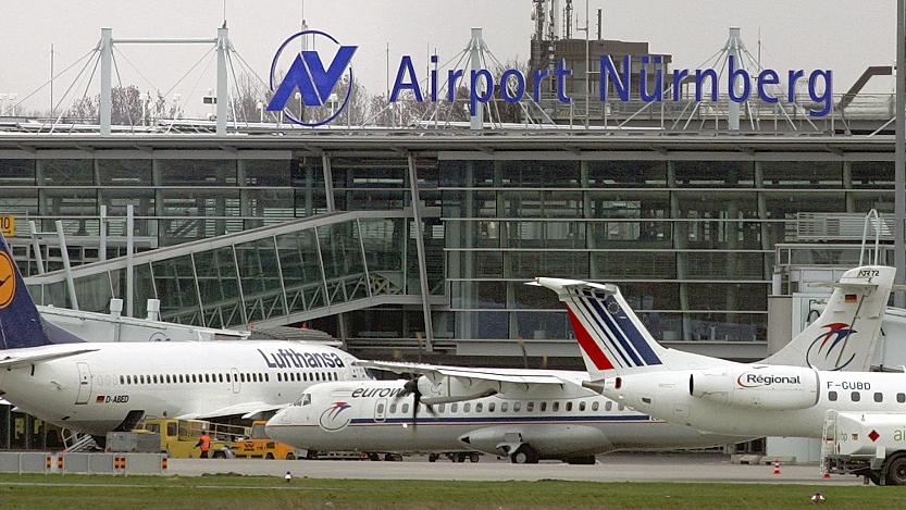Auch am Nürnberger Flughafen kommt es am Donnerstag infolge des Warnstreiks zu Ausfällen.