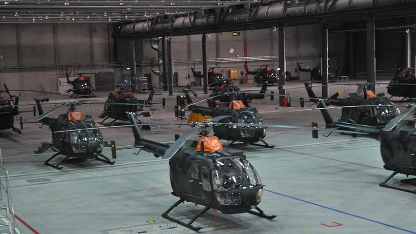 Was aus den großen Wartungshallen für den Hubschrauber "Tiger" werden soll, die die Bundeswehr erst 2007 fertig stellen ließ, ist noch völlig unklar.