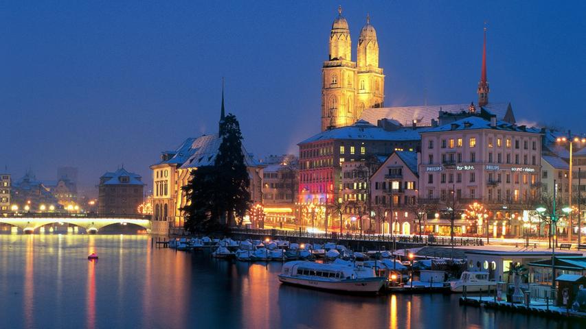 Nicht nur das Zentrum der europäischen Finanzwelt, sondern auch bestechend malerisch ist Zürich. Zürichsee, Alpenpanorama und Großstadtflair laden in die Schweiz ein. 