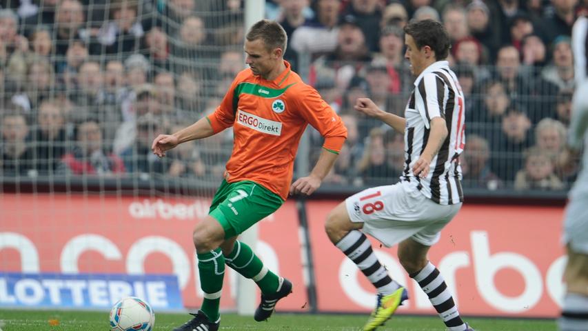 Bernd Nehrig ist 1986 auf der Ostalb in Heidenheim geboren und 2012 mit dem Kleeblatt in die Bundesliga aufgestiegen. Insgesamt trug der heute 34-Jährige sechs Jahre das Trikot der Fürther, bevor es ihn im Sommer 2013 ans Millerntor zum FC St. Pauli zog. Aktuell läuft er für den Regionalligisten FC Viktoria Berlin auf.