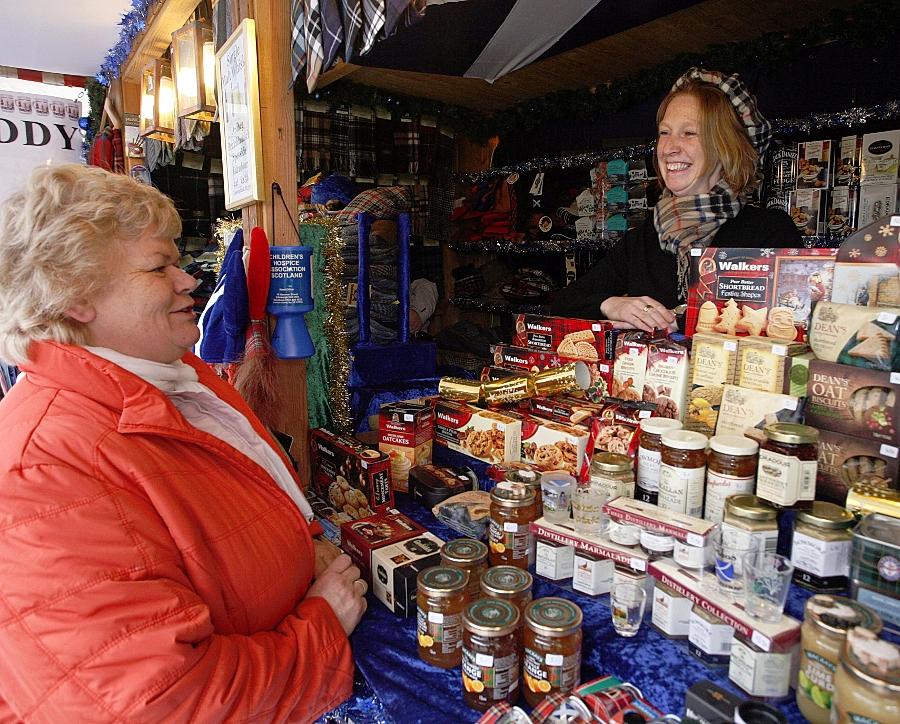 Der Stand von Glasgow auf dem Markt der Partnerstädte