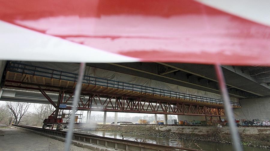 Rednitztalbrücke als Großbaustelle Rednitztalbrücke als Großbaustelle