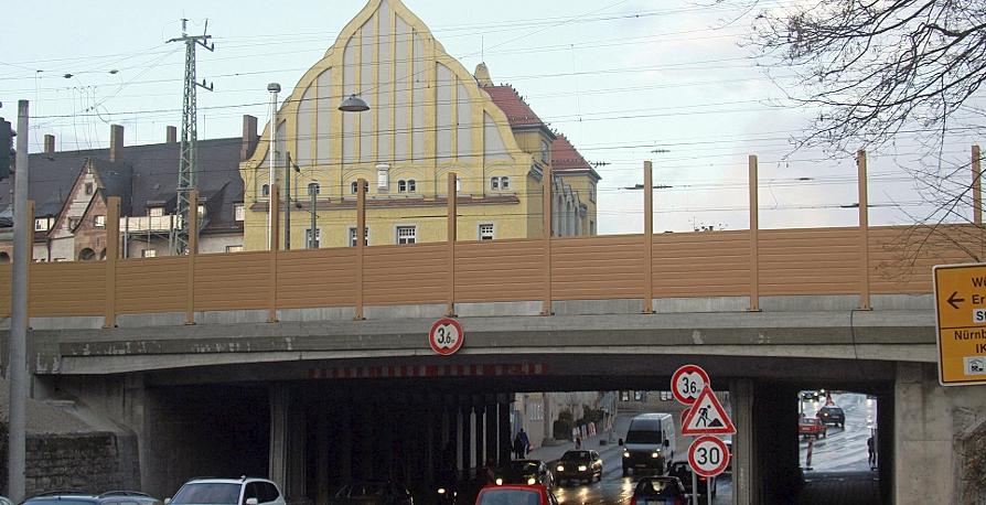 Innenstadt verschwindet hinter der Lärmschutzwand