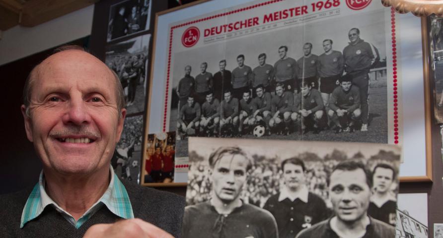 Der schnelle und torgefährliche Außenläufer Karl-Heinz Ferschl gehörte zu den Fußballern, deren Wert für eine Mannschaft erst richtig auffällt, wenn sie fehlen. Der stille Charly, 1962 bei der DJK Süd entdeckt, war 1968 als Teamspieler unverzichtbar, trotzdem musterte ihn Trainer Max Merkel aus. "Nicht zu verkraften" nannte das nicht nur Nandl Wenauer. Nürnberg stieg ab, Ferschls Karriere ging bis 1972 bei Hertha BSC weiter. Der gelernte Schlosser führte ein Lotto-Toto-Geschäft in Schwaig, ist heute 74 und Stammgast im Stadion.