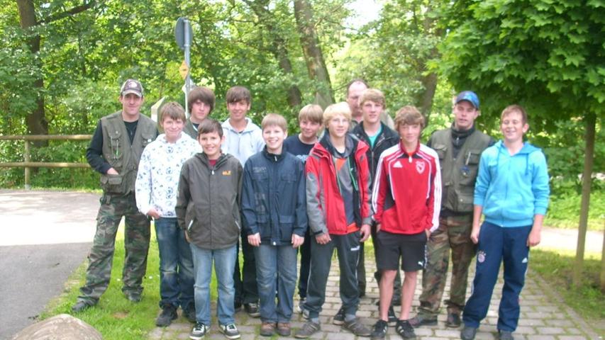 Die Jugendgruppe des Fischereinvereins.