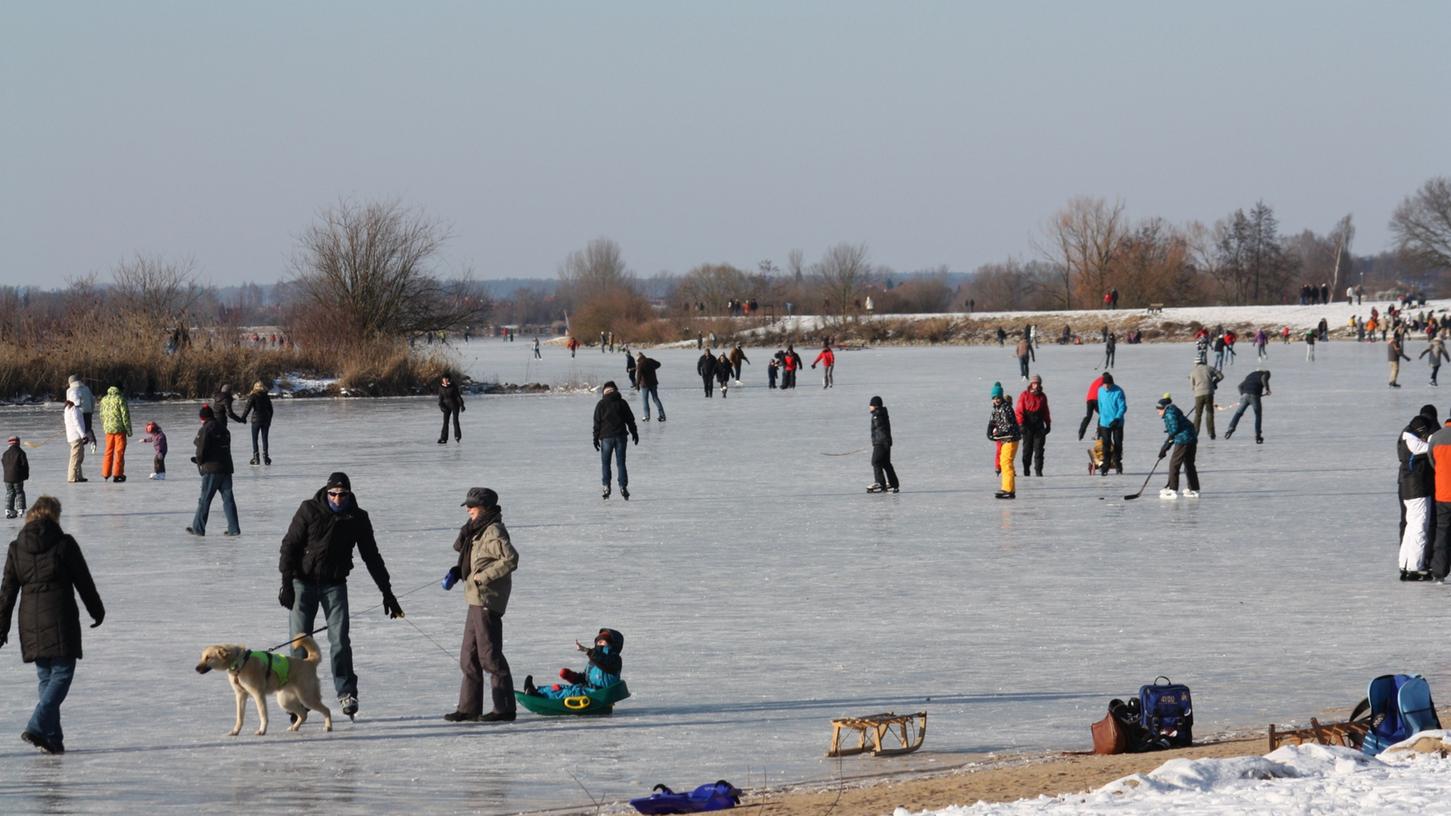 Trügerisches Eis: Altmühlsee nicht vollständig zugefroren