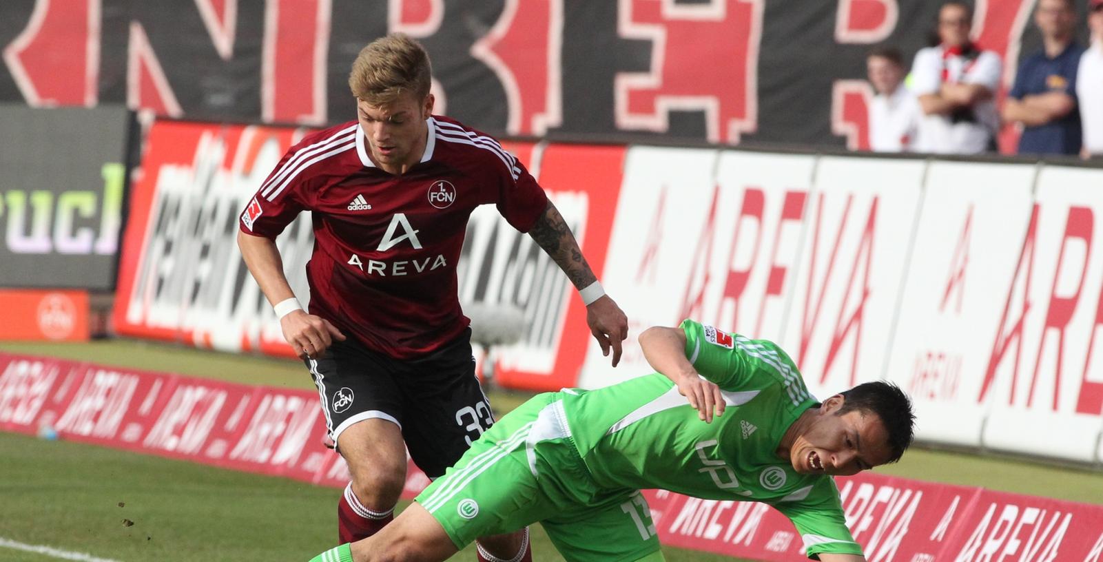 Alexander Esswein blieb beim 1:3 gegen Wolfsburg ohne Tor.