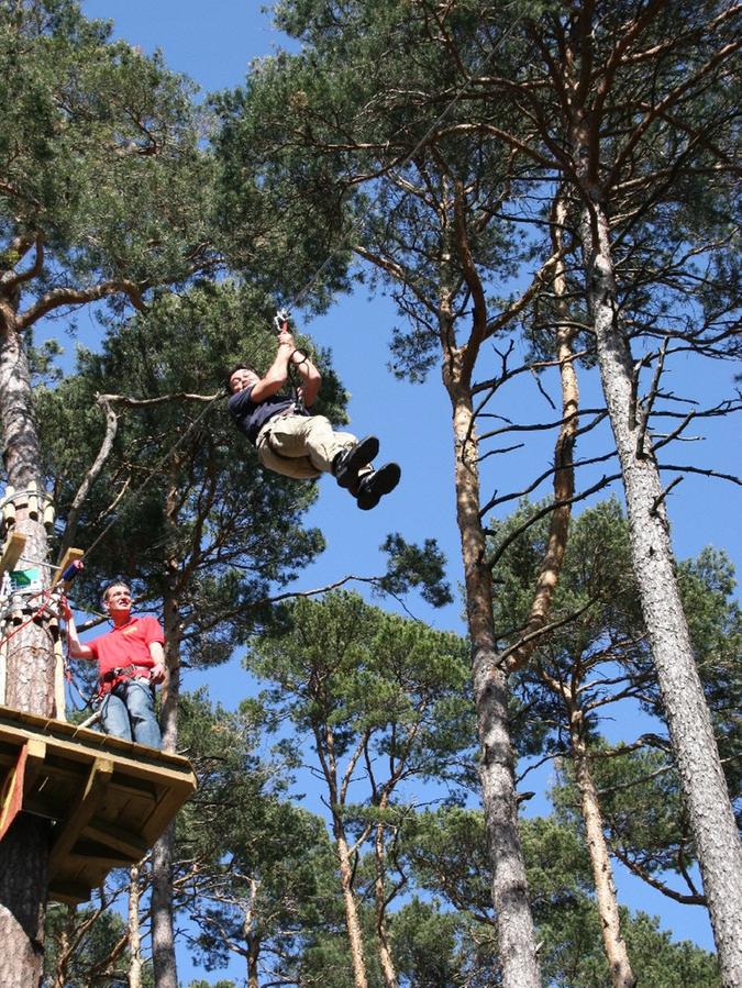 Genialer Drahtseilakt am Igelsbachsee