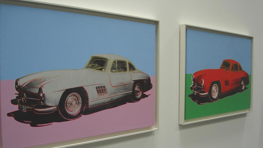 ... der "Mercedes-Benz 300 SL Coupe". Von geplanten 80 Bildern entstanden lediglich 35, da Warhol 1987 überraschend starb.