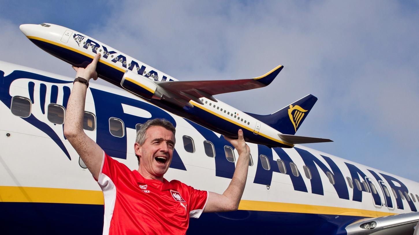 Ryanair-Chef Michael O'Leary kann sich freuen: Seine Fluggesellschaft steigert den Gewinn.