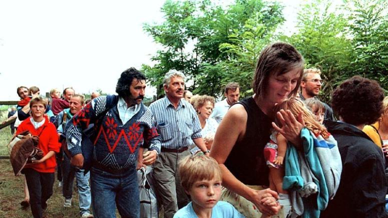 Tausende Bürger der DDR flüchteten 1989 über die ungarisch-österreichische Grenze in den Westen