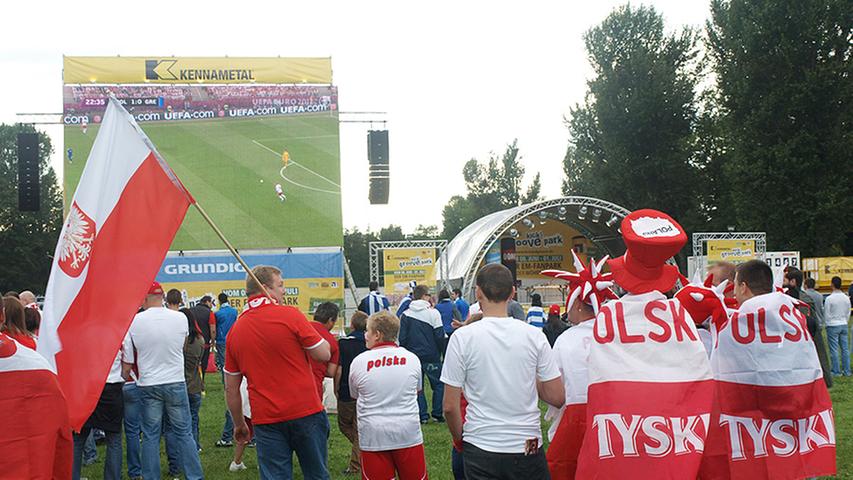 Mit dem ersten Spiel der Europameisterschaft 2012 eröffnete auch die große Fanzone in Nürnberg.