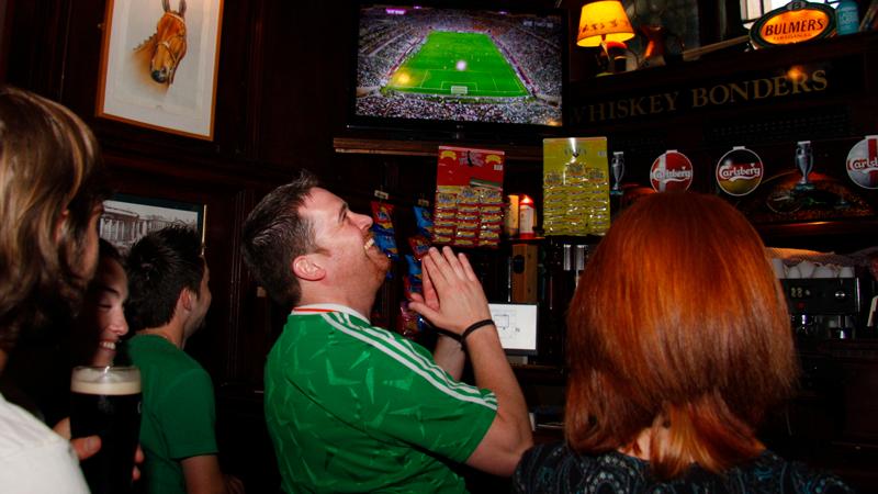 Die irischen Fans tragen ihre Niederlage mit Fassung 