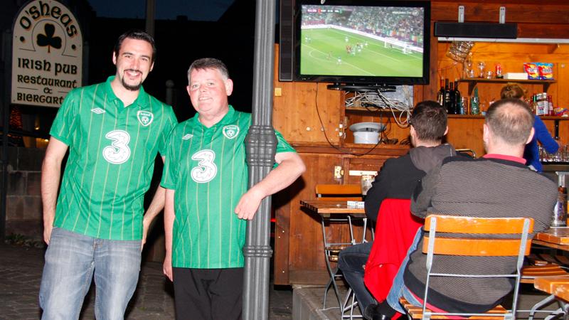 Die irischen Fans tragen ihre Niederlage mit Fassung 