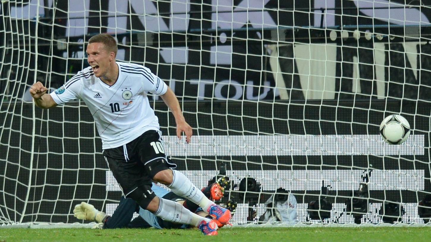 100 Mal für Deutschland am Ball: Lukas Podolski.