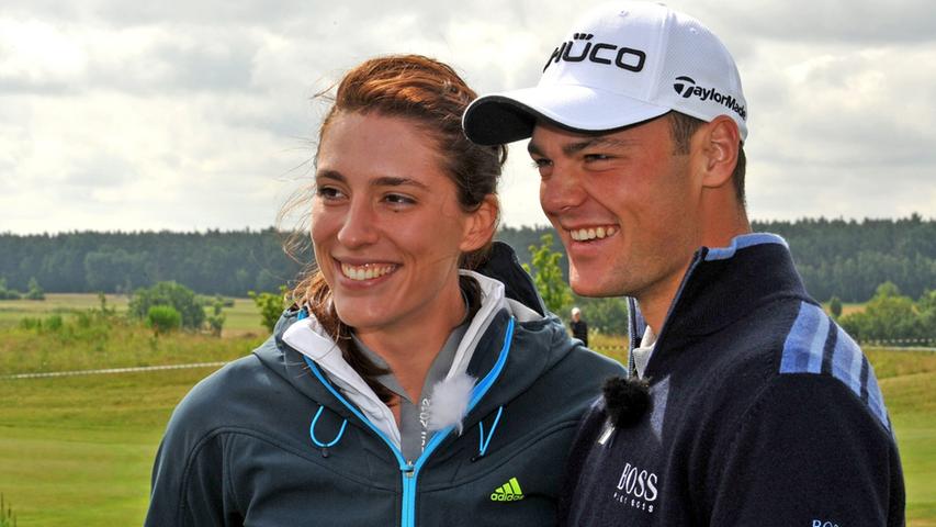 Tennisstar trifft Golfprofi: Die beiden Sportler Andrea Petkovic und Martin Kaymer posierten vor der Kamera.