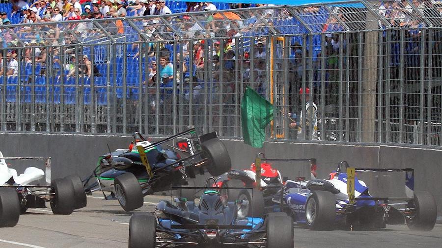In der Formel-3-Euroserie ging es heftig zur Sache.