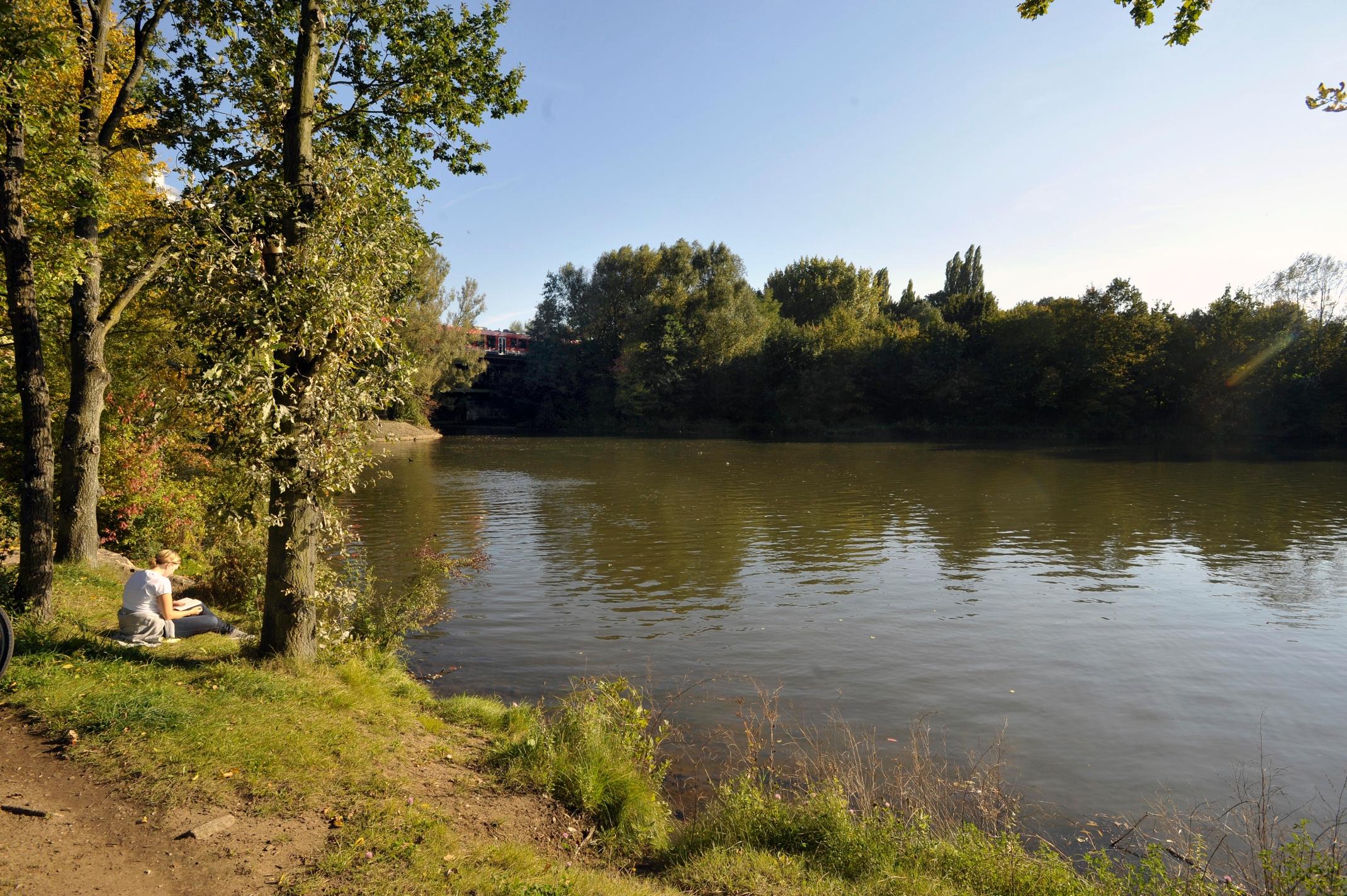 Der See ist insgesamt 2,6 Kilometer lang und 52 Hektar groß und besteht aus zwei Teilen: Dem Unteren Wöhrder See mit einer Länge von 1400 Metern, zwischen Adenauer-Brücke und Bahnbrücke, auf der Höhe des Sebastianspitals, sowie dem Oberen Wöhrder See mit einer Länge von 1200 Metern, der an den Unteren Wöhrder See sich anschließt und bis zur Ludwig-Erhard-Brücke reicht.