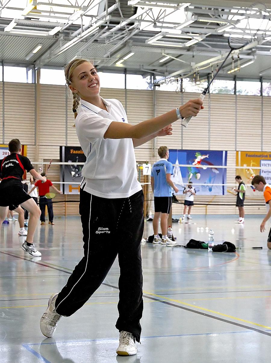 Julia Kunkel hat Bundesliga-Badminton mit dem TSV Freystadt gespielt, ebenso für die deutsche Nationalmannschaft und mehrere deutsche Juniorinnen-Titel vorzuweisen.