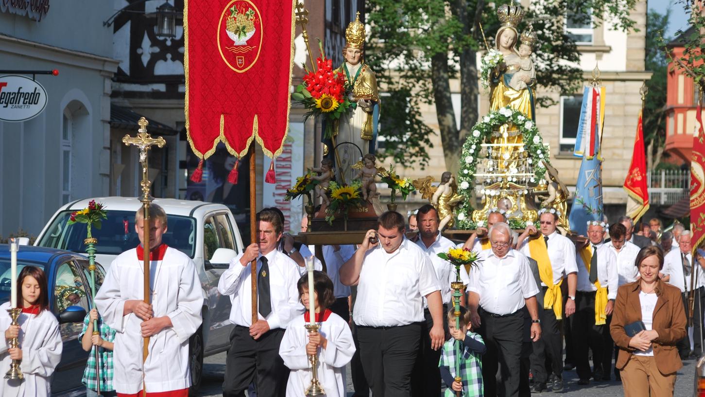 Traditionell am 15. August feiern Katholiken Mariä Himmelfahrt. Auch die Prozession in Forchheim verzeichnete in der Vergangenheit einen großen Zulauf.