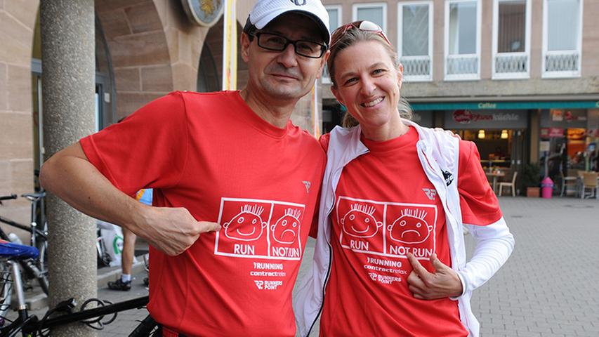 Andreas (47) und Meike Theilacker (41) nehmen am Run&Bike teil.