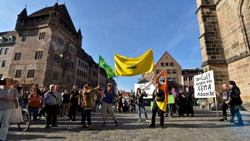 Maßgeblich an der Organisation des Nürnberger Protests beteiligt: Die Piraten und die FDP.