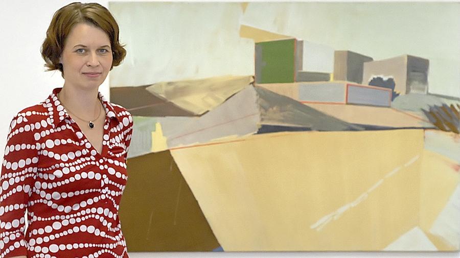 Landschaft als Ereignis: Anna-Maria Kursawe in der Ausstellung. Landschaft als Ereignis: Anna-Maria Kursawe in der Ausstellung.