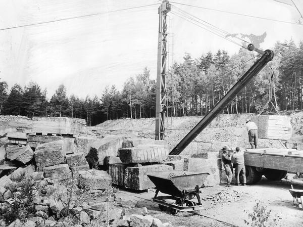22. September 1962: Nur noch wenige arbeiten im Steinbruch