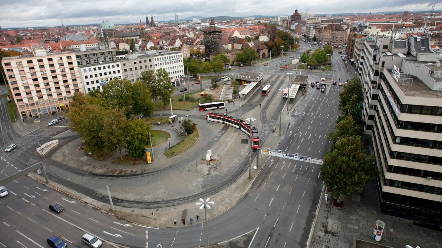 Der Plärrer ist einer der Verkehrsknotenpunkte in Nürnbergs Innenstadt.
