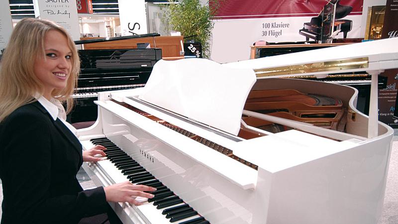 Im Bereich LebensLust werden Flügel, Pianos und Keyboards des Musikhauses Klier zum Klingen gebracht.