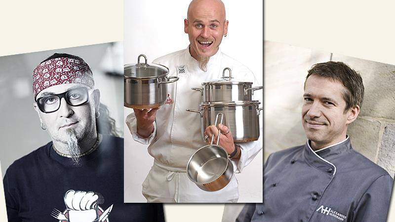 Stefan Marquard (von links), Ralf Zacherl und Alexander Herrmann wollen auf der Consumenta 2010 ihre Kochkunst unter Beweis stellen.
