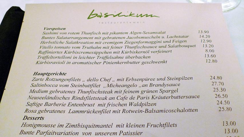 Basilikum - Restaurant + Wein, Erlangen