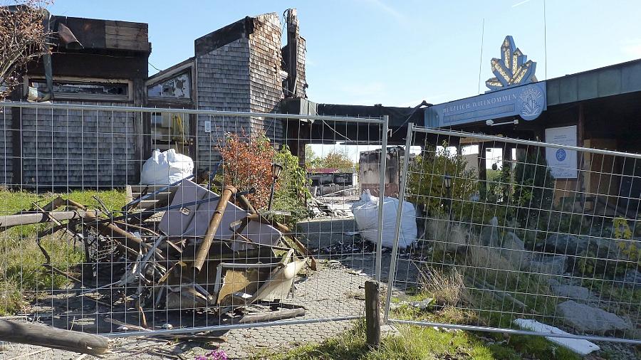 Die Kristall-Therme im oberfränkischen Fichtelberg brannte bis auf die Grundmauern nieder.