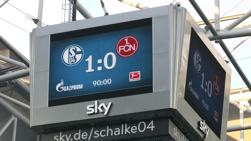 1:0 steht es nach den 90 Minuten aus Schalker Sicht. Eine sehr bittere Niederlage für die Nürnberger, denn sie war vermeidbar und schlecht ist die Leistung des 1. FCN auch nicht gewesen.