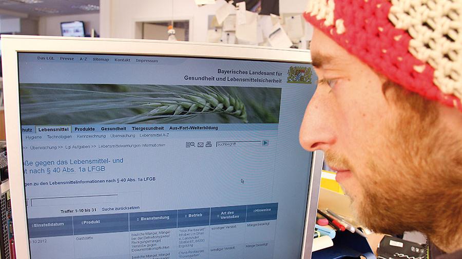 Viele Verbraucher informieren sich über die Online-Liste des bayerischen Landesamts für Lebensmittelsicherheit.