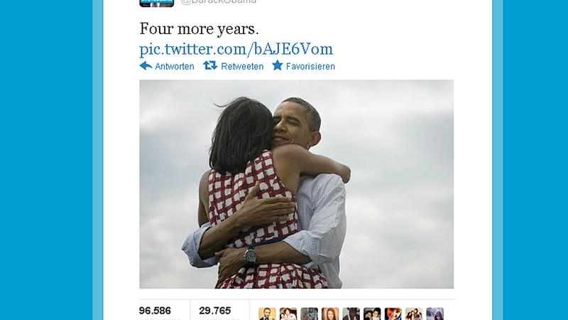 Der Präsident reagiert - wie könnte es anders sein - auf Twitter. Um 5.16 Uhr zwitschert der alte und neue US-Präsident seine Freude über vier weitere Jahre im Weißen Haus in die Welt hinaus. Der Tweet verbreitet sich rasend schnell um die Welt.