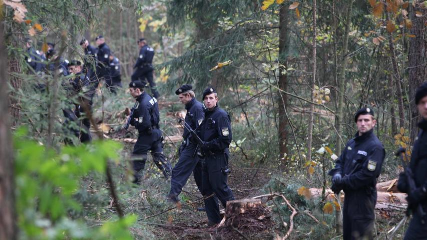 Suche nach Sexualverbrecher: Polizei durchkämmte Lorenzer Reichswald