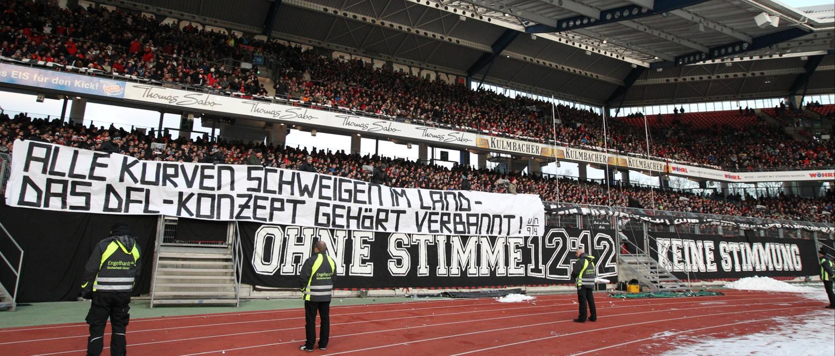 Auch die Nürnberger Fanszene protestierte am vergangenen Wochenende gegen das DFL-Papier.