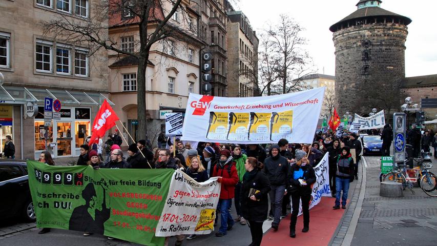 Veranstaltet wurde die Demonstration von Studierenden der Georg-Simon-Ohm-Hochschule, unterstützt von der Piratenpartei.