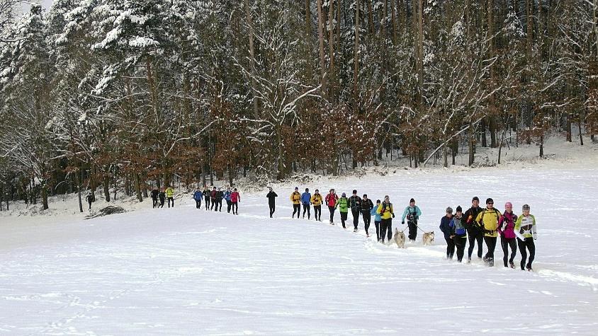 Zum Training 56 Kilometer durch den Schnee