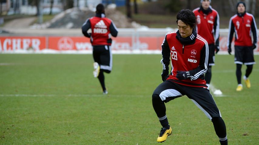 Zuvor hatte Kanazaki erstmals mit der Mannschaft trainiert...