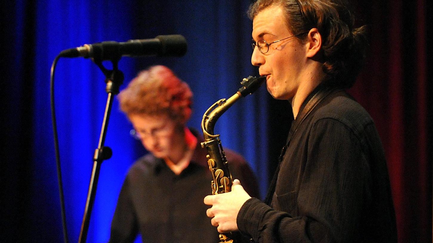 Julian Schunter und Felix Prihoda von „Vibraxophonie"gewannen den ersten Preis des Nachwuchswettbewerbs.