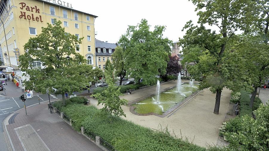 Containerdorf auf dem Fontänenbrunnen