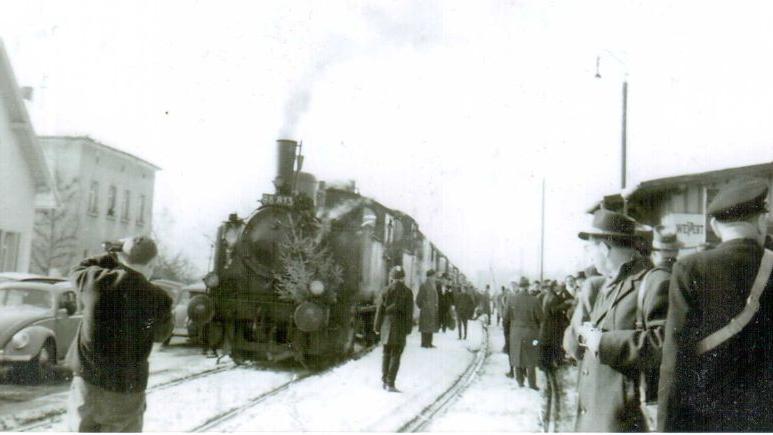 Die letzte Fahrt der "Seekuh" am 16 Februar 1963 in Uttenreuth.