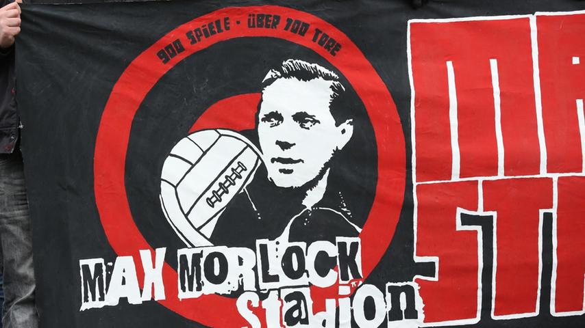 Die Fans fordern, dass das Stadion nach Weltmeister Max Morlock benannt wird.